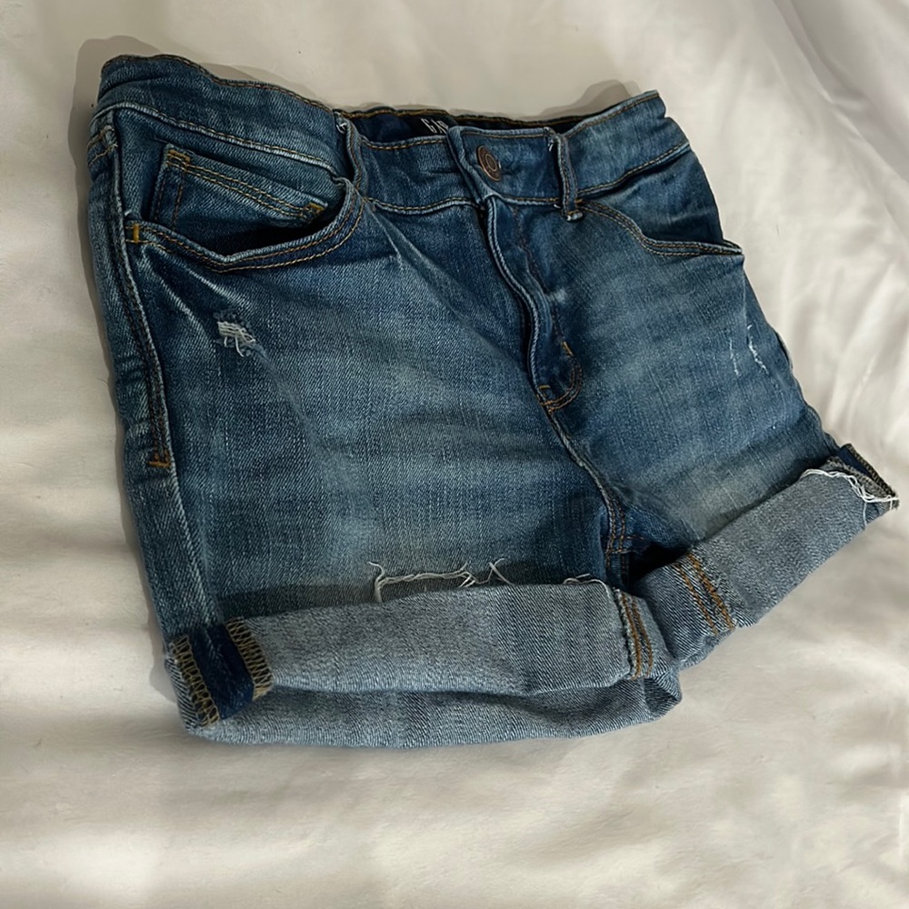 Girls Gap Stretch Midi Denim Short - Size 12